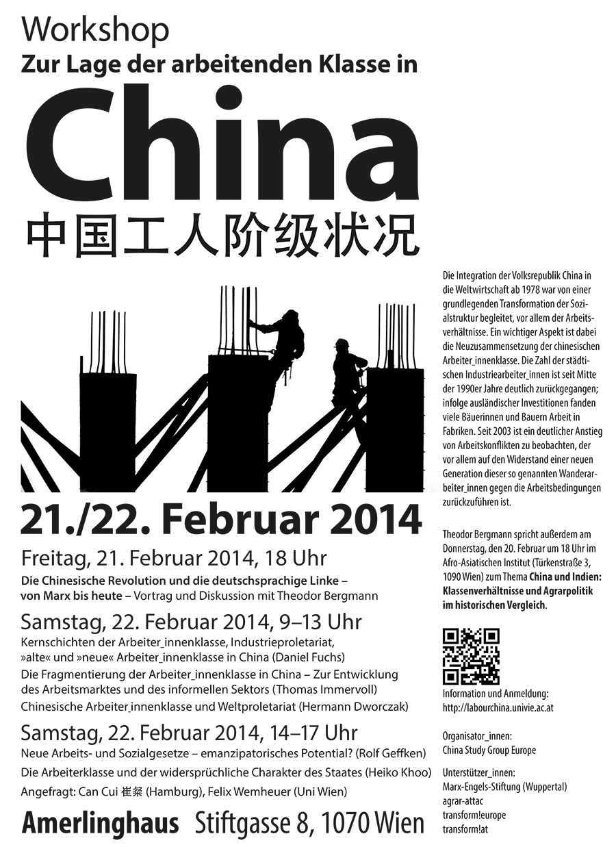 Workshop: Zur Lage der arbeitenden Klasse in China