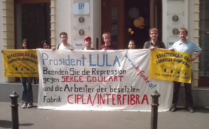 Protestkundgebung in Solidarität mit der Belegschaft von CIPLA