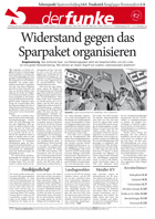 Widerstand gegen das Sparpaket organisieren (Editorial Funke Nr. 99)