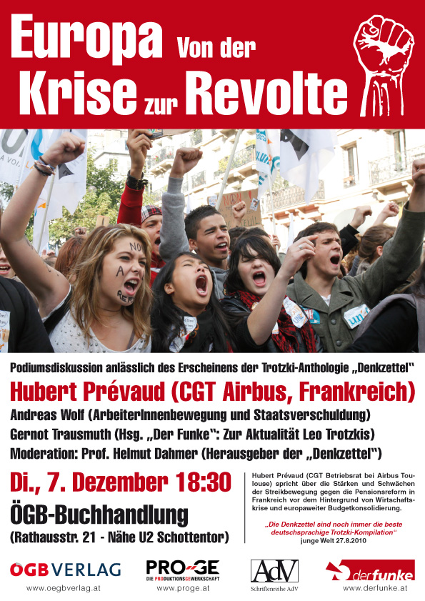 Veranstaltungsreihe „Europa – von der Krise zur Revolte“ (7.-11.12.)
