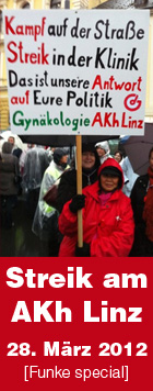 Streik am AKh Linz - 28. März 2012