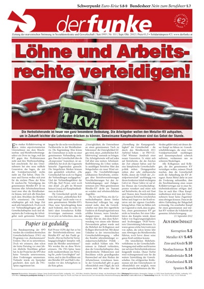 Gemeinsam Löhne und Arbeitsrechte verteidigen! (Editorial Funke Nr. 111)