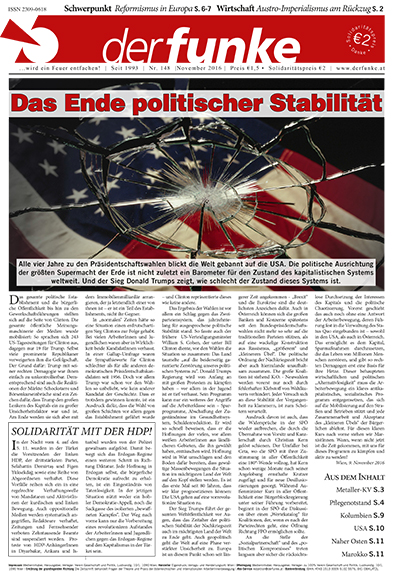 US-Präsidentschaft: Das Ende politischer Stabilität (Editorial Funke Nr. 148)
