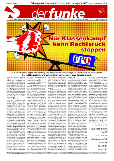Nur Klassenkampf kann Rechtsruck stoppen (Editorial Funke Nr. 149)