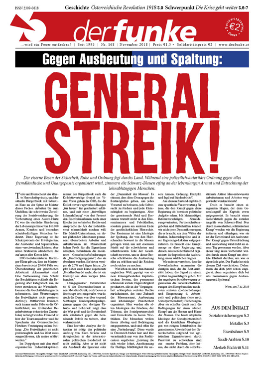 Gegen Ausbeutung und Spaltung: Generalstreik! (Funke Nr. 168)