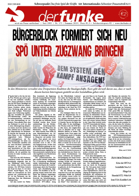 Bürgerblock formiert sich neu – SPÖ unter Zugzwang bringen (Funke Nr. 175)
