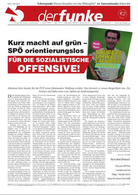 Kurz macht auf grün – SPÖ orientierungslos – für die sozialistische Offensive! (Funke Nr. 177)