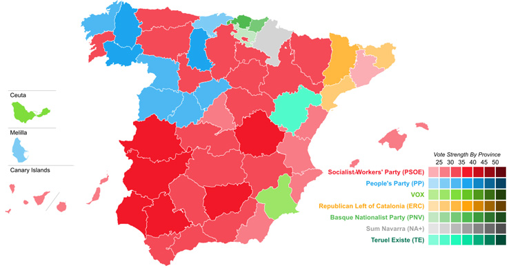 Polarisierung in Spanien