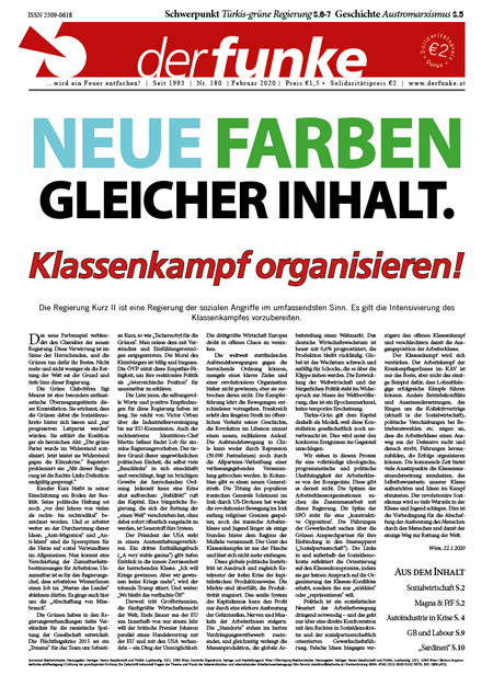 Neue Farben – Gleicher Inhalt. Klassenkampf organisieren! (Funke Nr. 180)