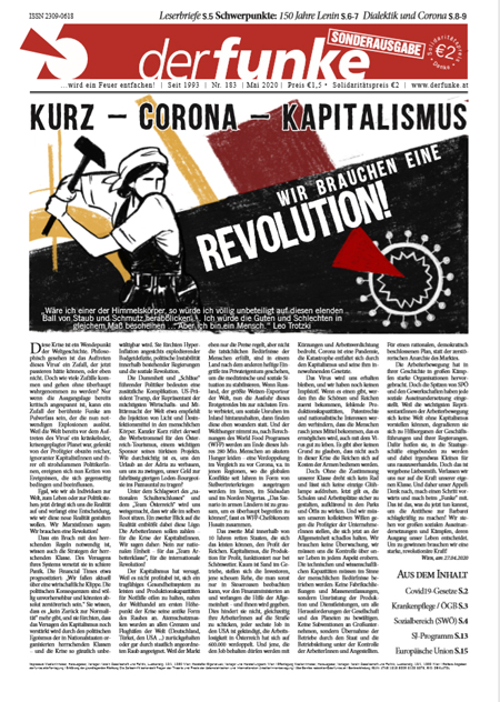 Kurz-Corona-Kapitalismus: Wir brauchen eine Revolution! (Funke Nr. 183)