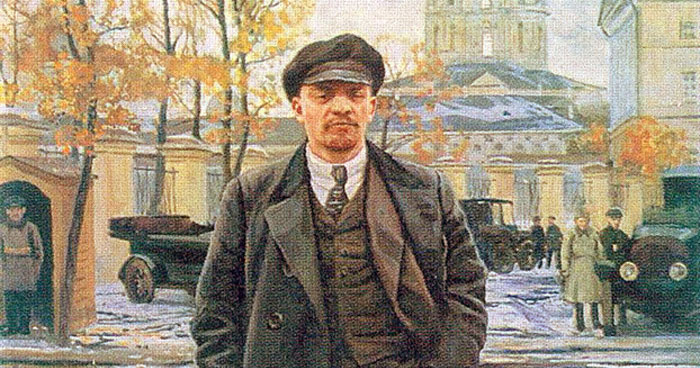 Lenin in front of Smolny Institute by Isaak Brodsky