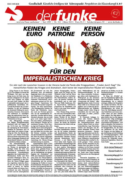 Keinen Euro, keine Patrone, keine Person für den imperialistischen Krieg (Funke Nr. 211)