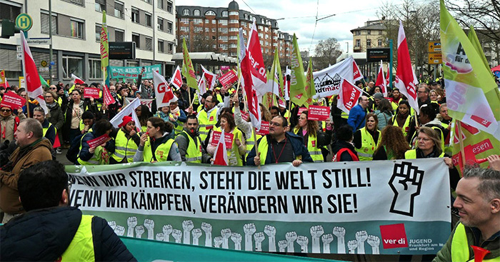 Deutschland: Mega-Streik am 27. März – Lohnforderungen voll durchsetzen!
