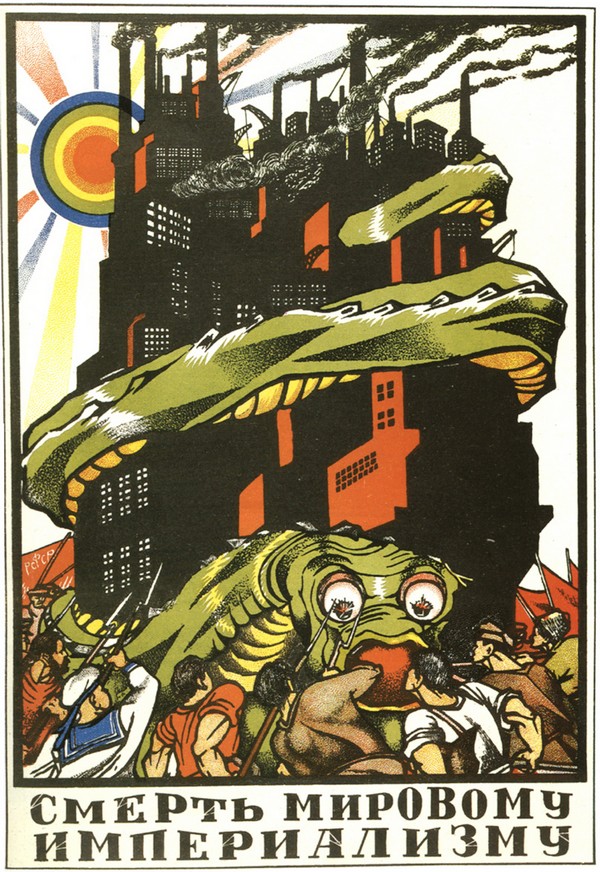 Tod dem Weltimperialismus (Plakat 1920, Sowjetunion) - D. Moor