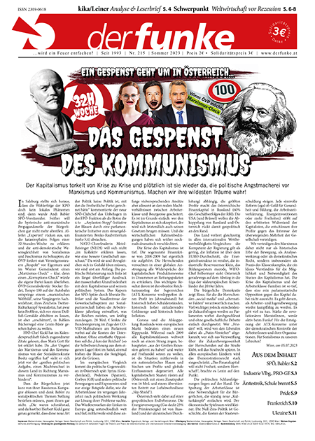 Ein Gespenst geht um in Österreich… das Gespenst des Kommunismus (Funke Nr. 215)
