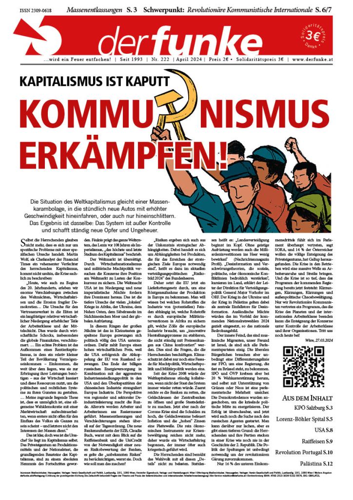 Kapitalismus ist kaputt: Kommunismus erkämpfen! (Funke Nr. 222)