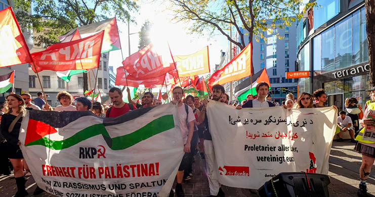 RKP-Rede auf der Palästina Großdemo
