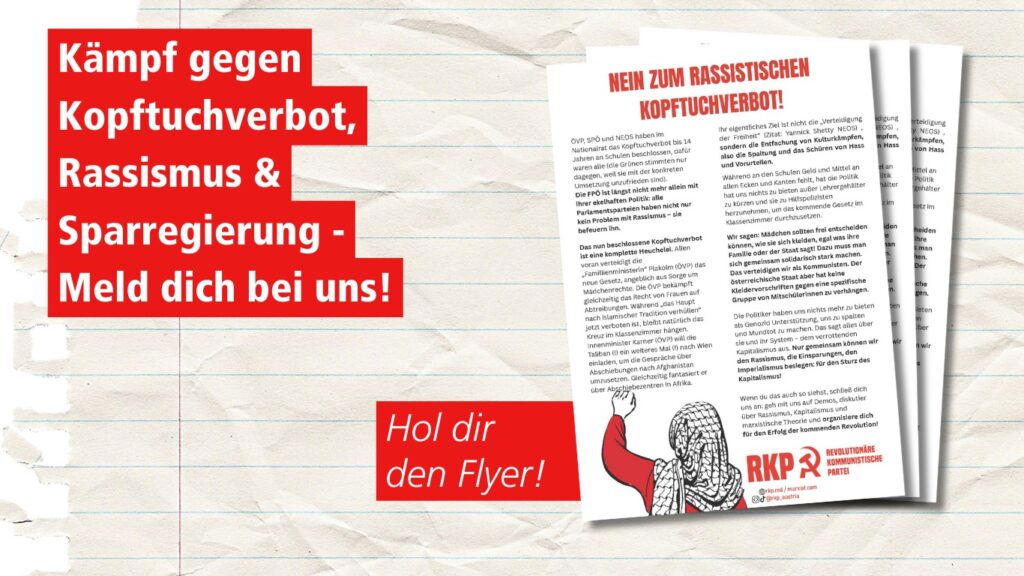 Schulflyer: Nein zum rassistischen Kopftuchverbot!